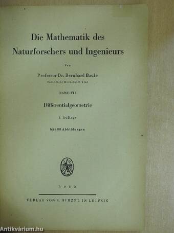 Die Mathematik des Naturforschers und Ingenieurs VII.