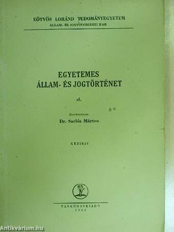 Egyetemes állam- és jogtörténet II.