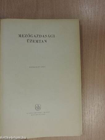 Mezőgazdasági üzemtan