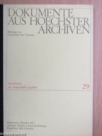 Dokumente aus Hoechster Archiven 29.