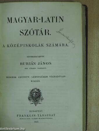 Magyar-latin szótár