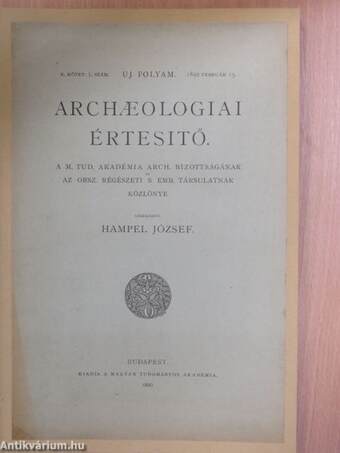Archaeologiai Értesitő 1890. február 15.