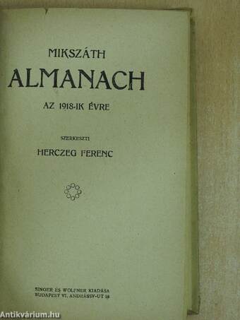 Mikszáth Almanach az 1918-ik évre