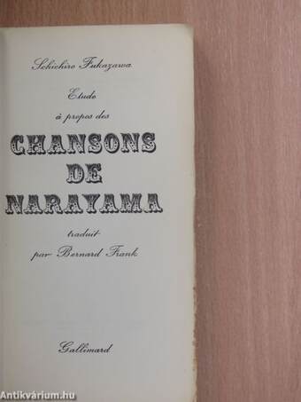 Etude á propos des chansons de Narayama