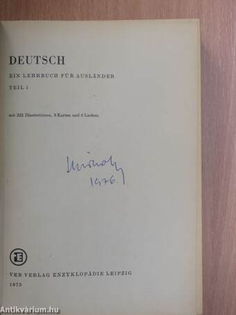 Deutsch - Ein Lehrbuch für Ausländer 1.