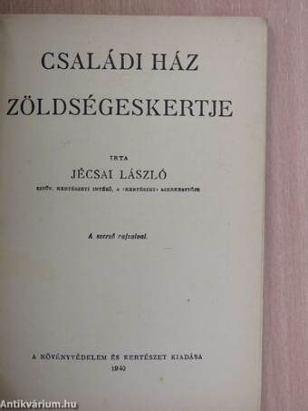 Családi ház zöldségeskertje