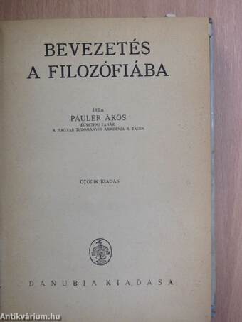 Bevezetés a filozófiába