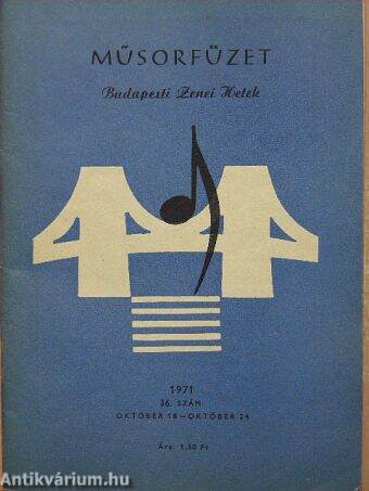 Országos Filharmónia Műsorfüzet 1971/36.