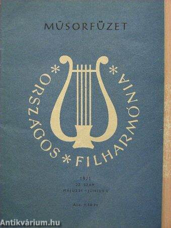 Országos Filharmónia Műsorfüzet 1971/22.