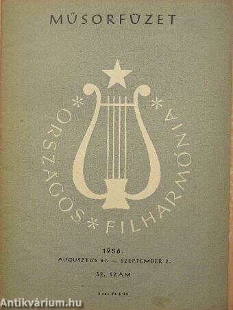 Országos Filharmónia Műsorfüzet 1956/32.