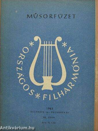 Országos Filharmónia Műsorfüzet 1963/46.