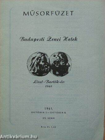 Országos Filharmónia Műsorfüzet 1961/35.