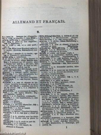 Nouveaux dictionnaire de poche des langues francaise et allemande/Allemande et francaise I-II.