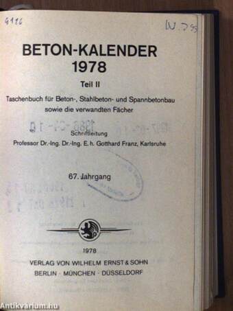 Beton-Kalender 1978. II.