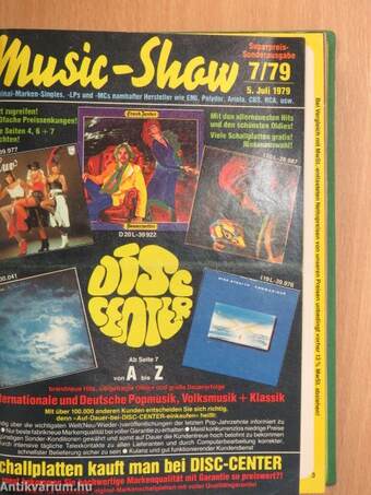 Disc Center Music-Show 1979-1982. (vegyes számok) (31db) + Különszámok