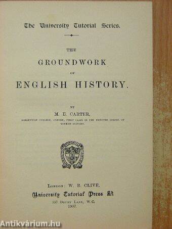 The Groundwork of English History