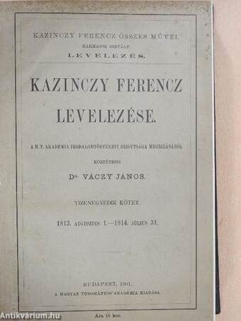 Kazinczy Ferencz levelezése XI.