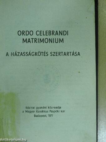 Ordo Celebrandi Matrimonium