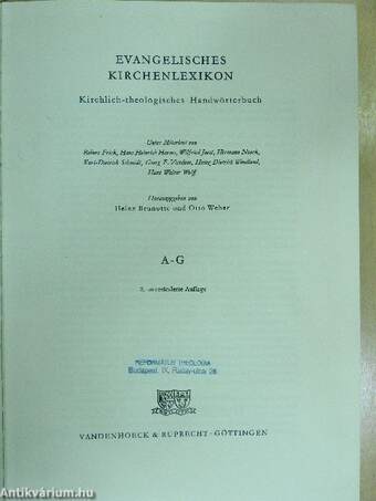 Evangelisches Kirchenlexikon I.