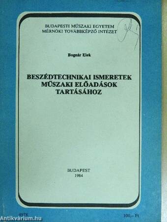 Beszédtechnikai ismeretek műszaki előadások tartásához