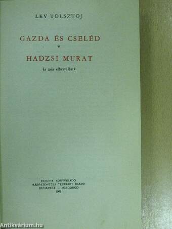 Gazda és cseléd/Hadzsi Murat