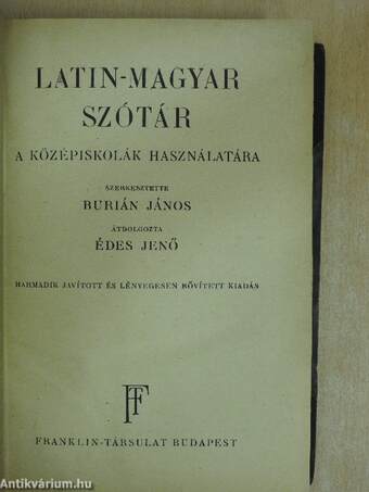 Latin-magyar szótár