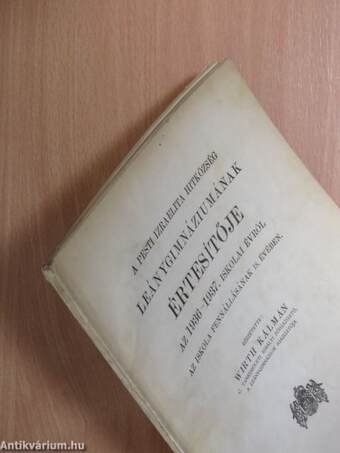 A Pesti Izraelita Hitközség Leánygimnáziumának értesítője az 1936-1937. iskolai évről