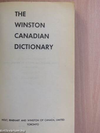 The Winston Canadian Dictionary