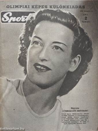 Sport 1956. december 11. Olimpiai képes különkiadás