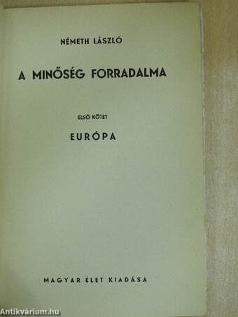 A minőség forradalma I-IV.