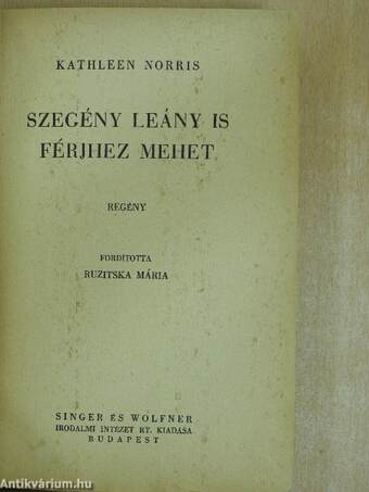 Szegény leány is férjhez mehet