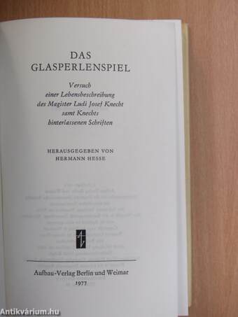 Das Glasperlenspiel