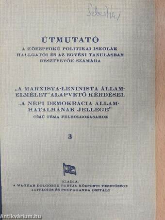 Útmutató a középfokú politikai iskolák hallgatói és az egyéni tanulásban résztvevők számára