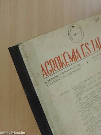 Agrokémia és talajtan 1966. június