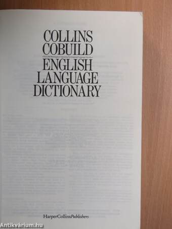 Collins Cobuild English Language Dictionary