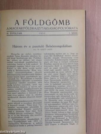 A Földgömb 1932. január-december