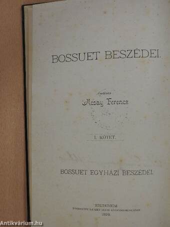 Bossuet egyházi beszédei I.