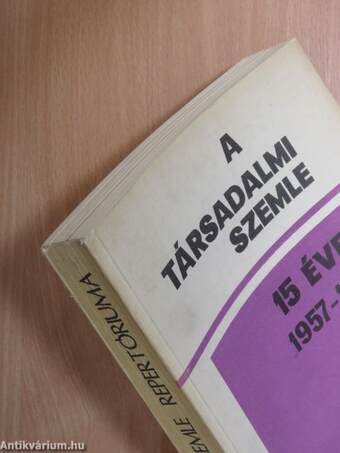 A Társadalmi Szemle repertóriuma 1957-1971