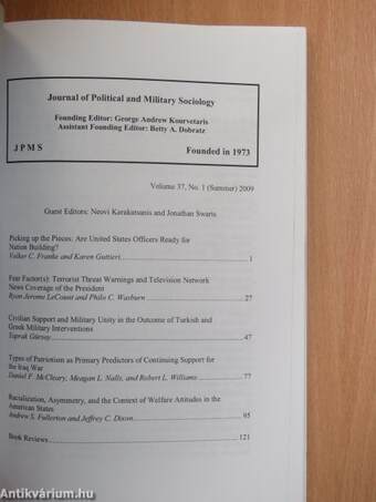 Journal of Political and Military Sociology Summer 2009