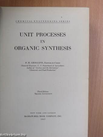 Unit Processes in Organic Synthesis