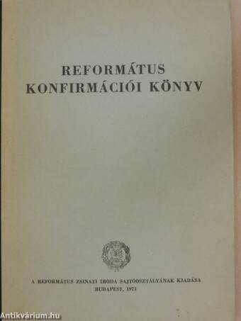 Református konfirmációi könyv