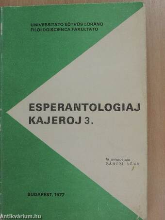 Esperantologiaj kajeroj 3.