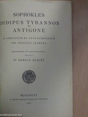 Oidipus Tyrannos és Antigone