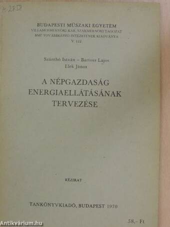 A népgazdaság energiaellátásának tervezése