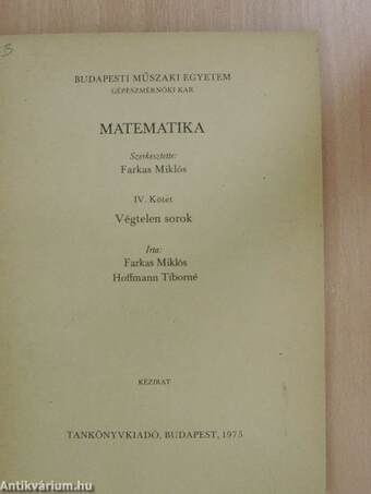 Matematika IV.