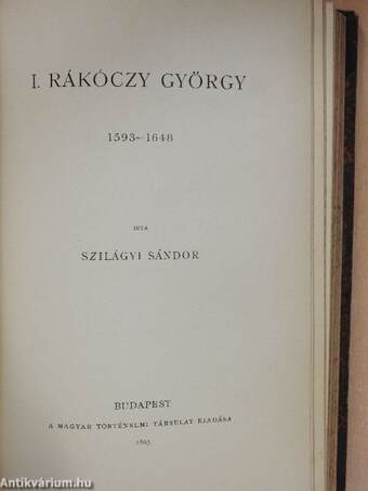 Weiss Mihály/I. Rákóczy György