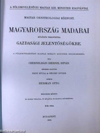 Magyarország madarai II/2. (Töredék)