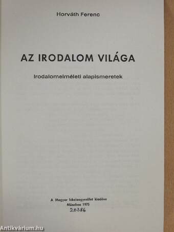 Az irodalom világa