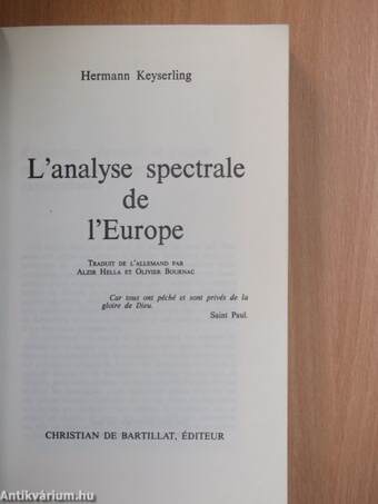 L'analyse spectrale de l'Europe