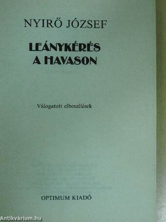 Leánykérés a havason